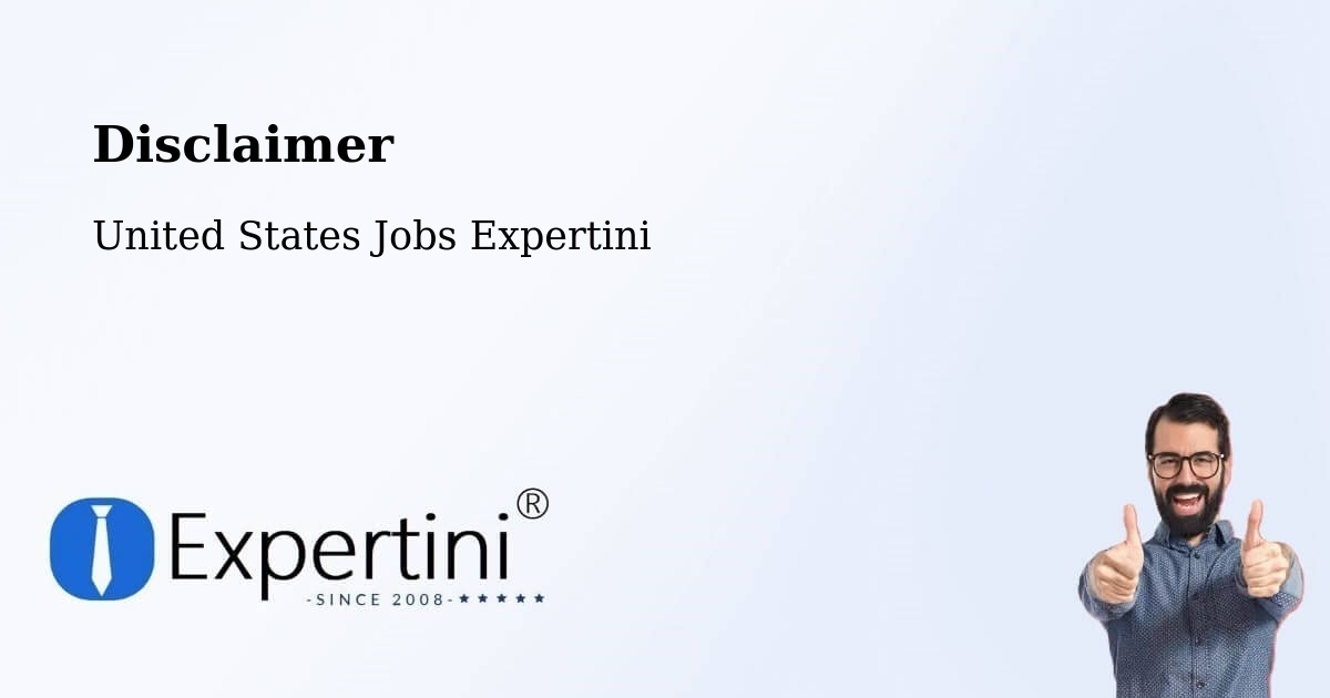 Disclaimer – Sturtevant - United States Jobs Expertini